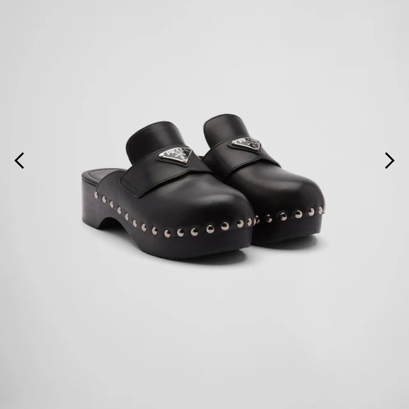 Authentic Prada Studded Leather clogs Size 8 - Picture 4 of 10